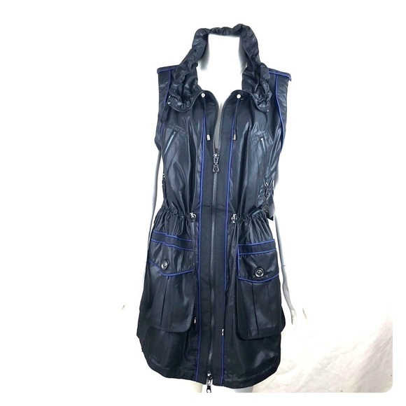 Bnwt-g.e.t Water Resistant Coat/Jacket Edgy/ Sleek - Picture 3 of 8